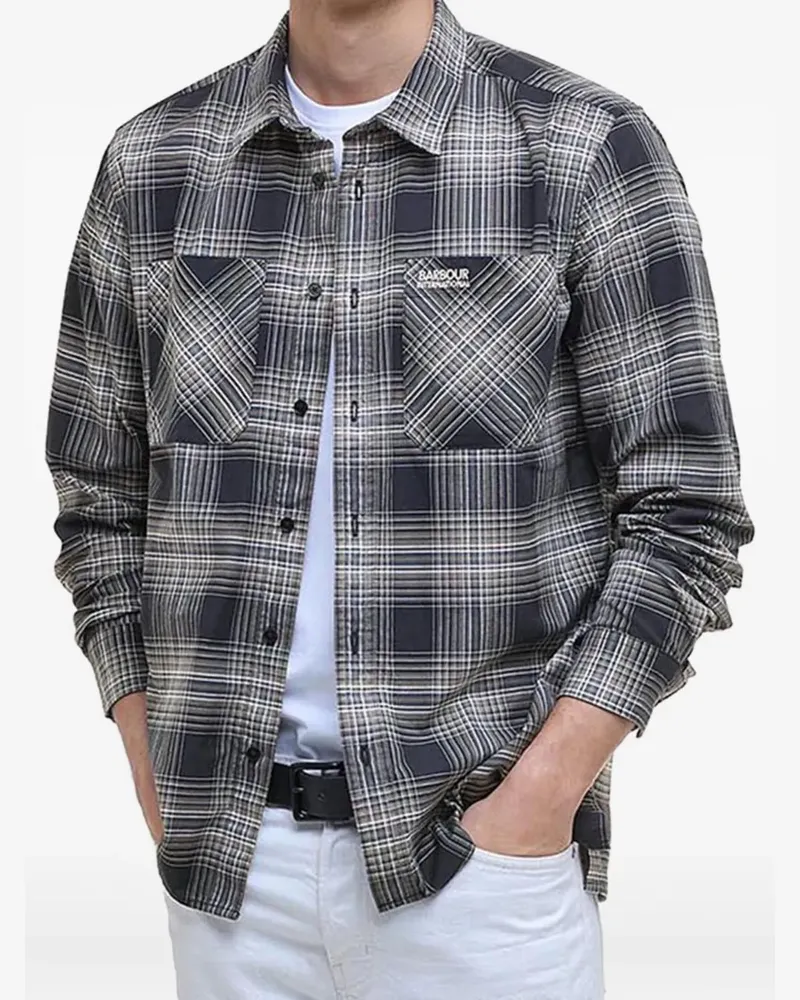 Barbour Hemd mit karierter Tasche - Blau Blau