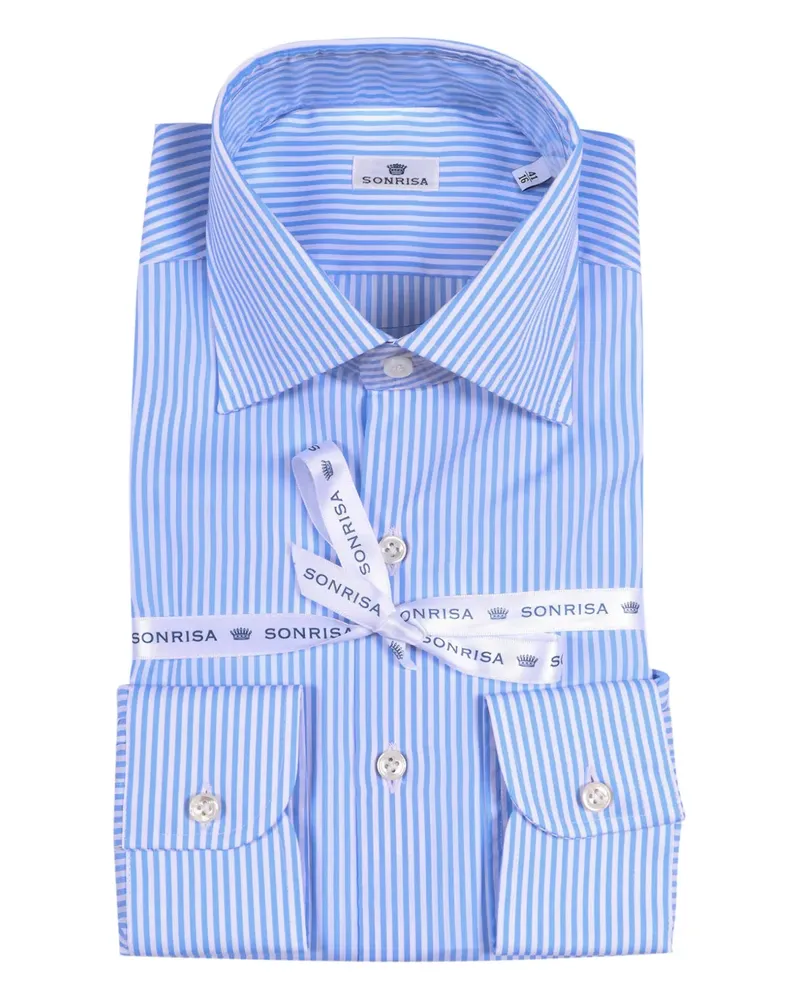 SONRISA Gestreiftes Hemd - Blau Blau