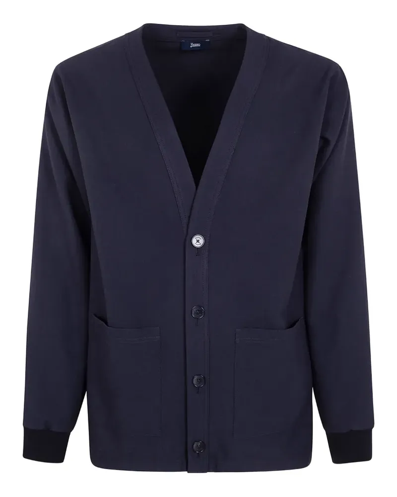 Herno button-up V-neck cardigan - Blau Blau