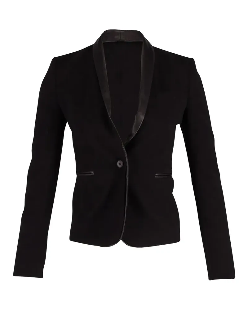 Maje contrast-trim blazer - Schwarz Schwarz