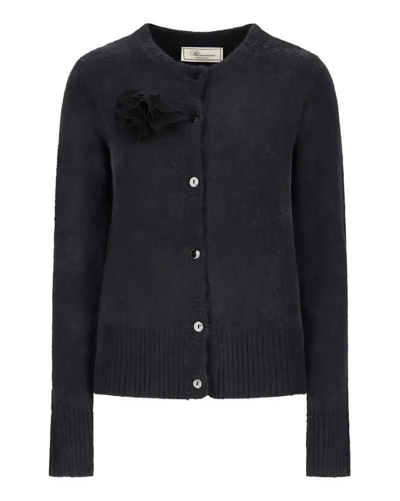 Blumarine floral-appliqué cardigan - Schwarz Schwarz