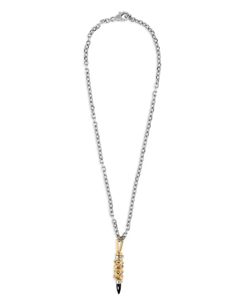 Philipp Plein Halskette mit Kugelanhänger - Silber Silber