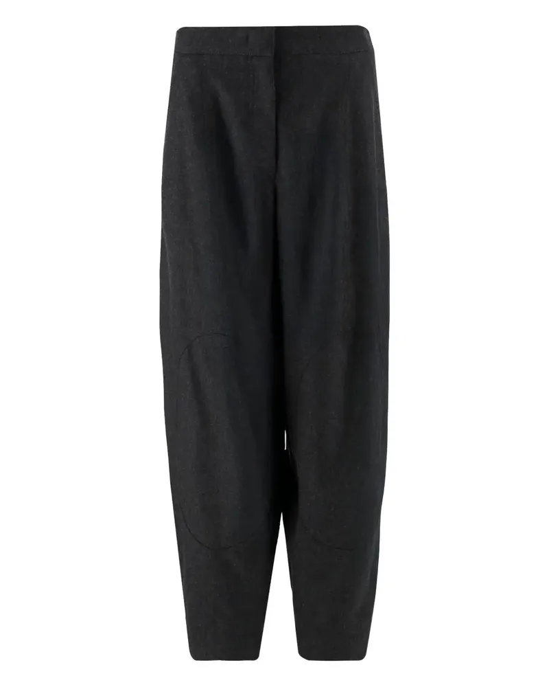 Giorgio Armani High-Waist-Hose mit Falten - Schwarz Schwarz