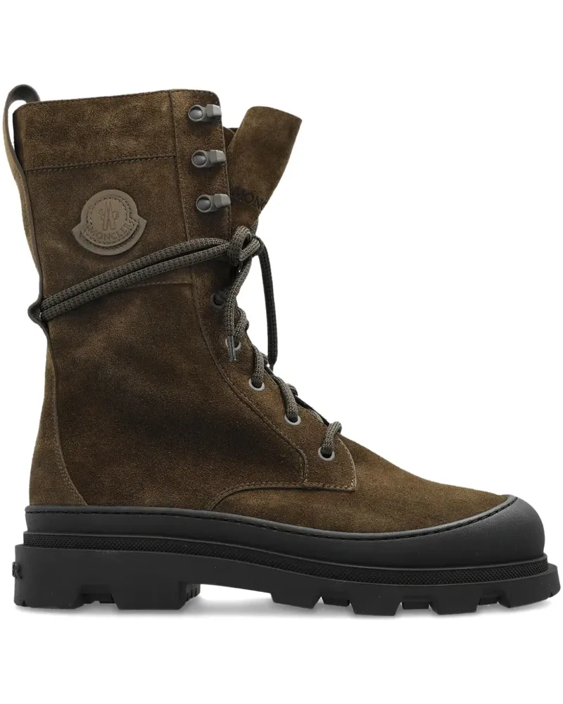 Moncler Schnürstiefel aus Wildleder - Grün Grün