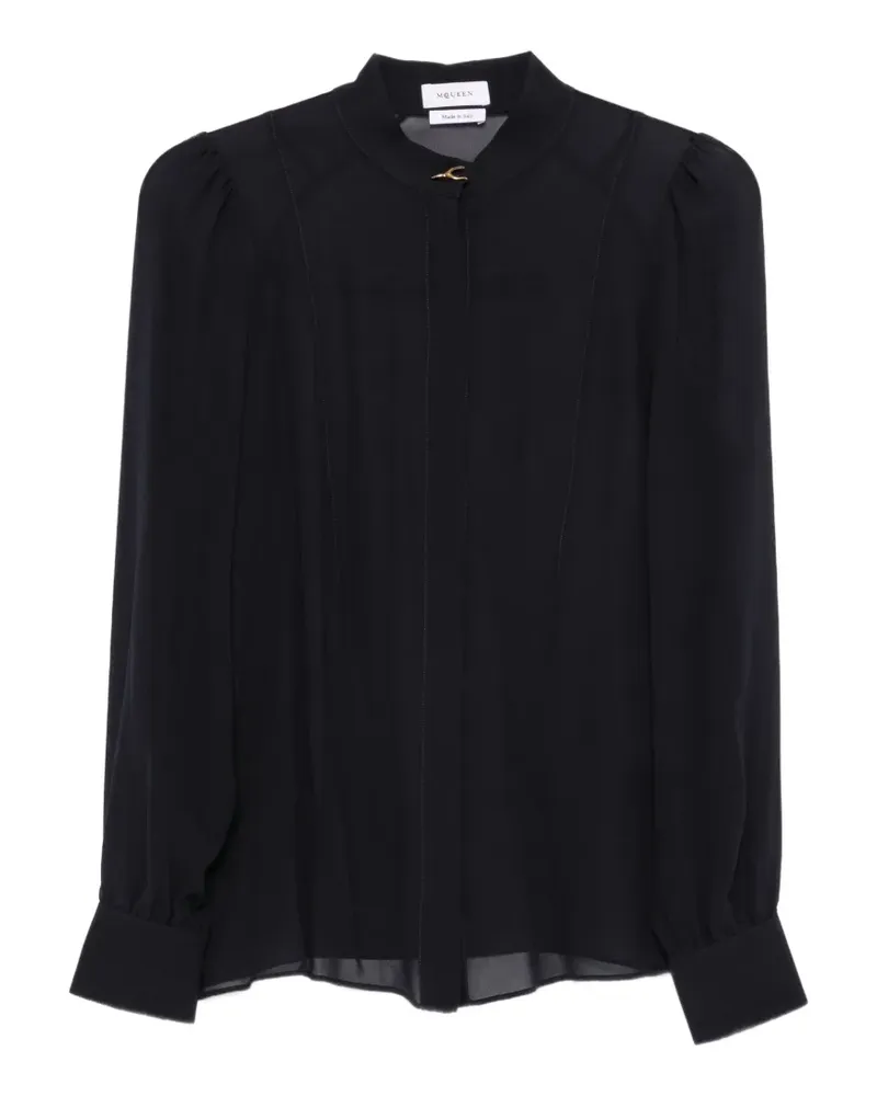 Alexander McQueen Hemd mit Sheer-Ärmeln - Blau Blau