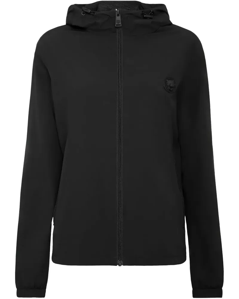 Philipp Plein Hoodie mit Logo-Patch - Schwarz Schwarz