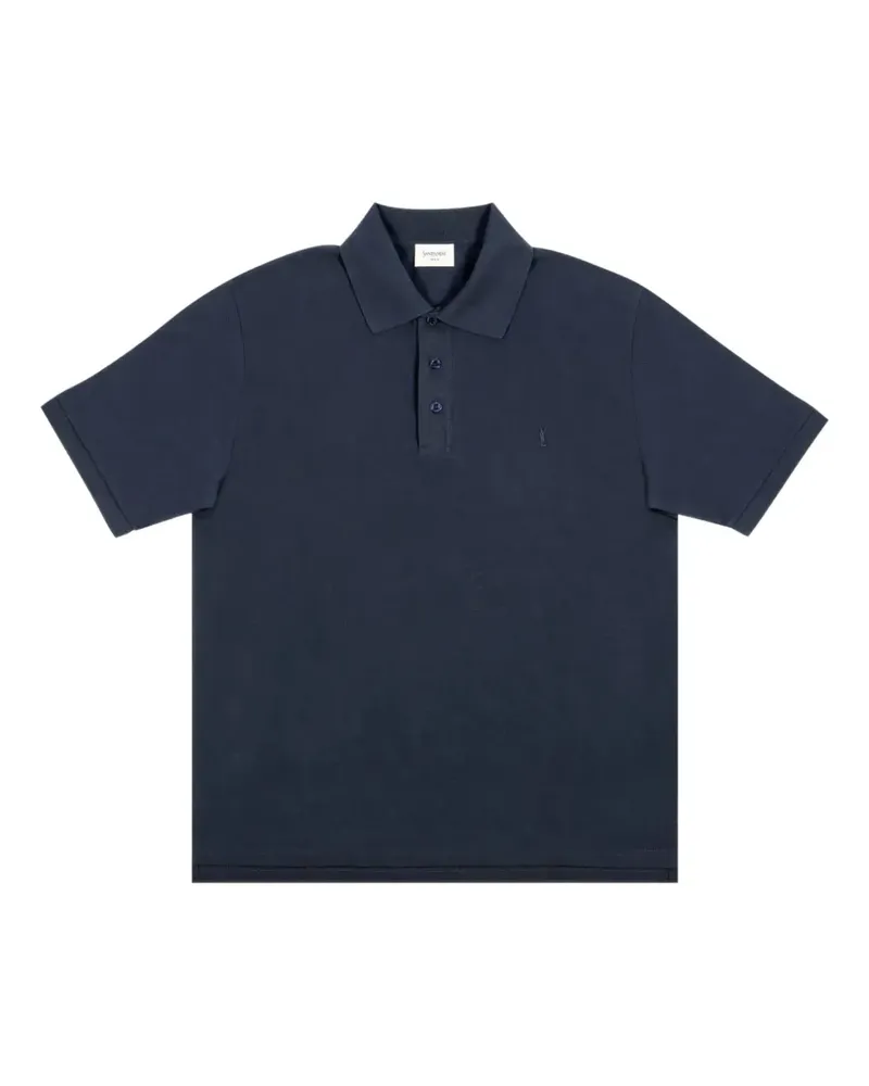 Saint Laurent CASSANDRE Poloshirt mit Logo - Blau Blau