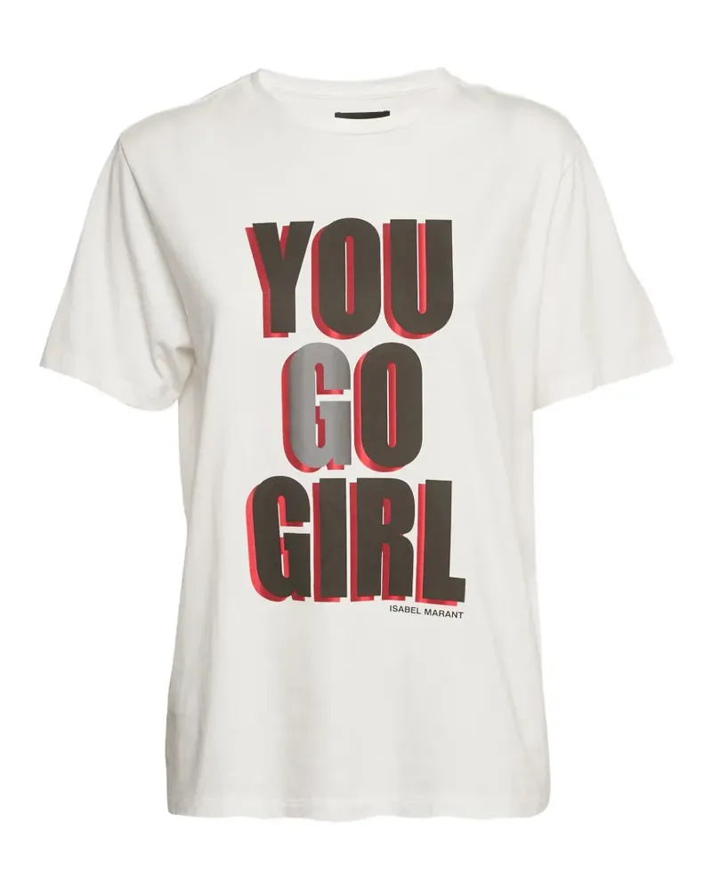 Isabel Marant slogan-print T-shirt - Weiß Weiß