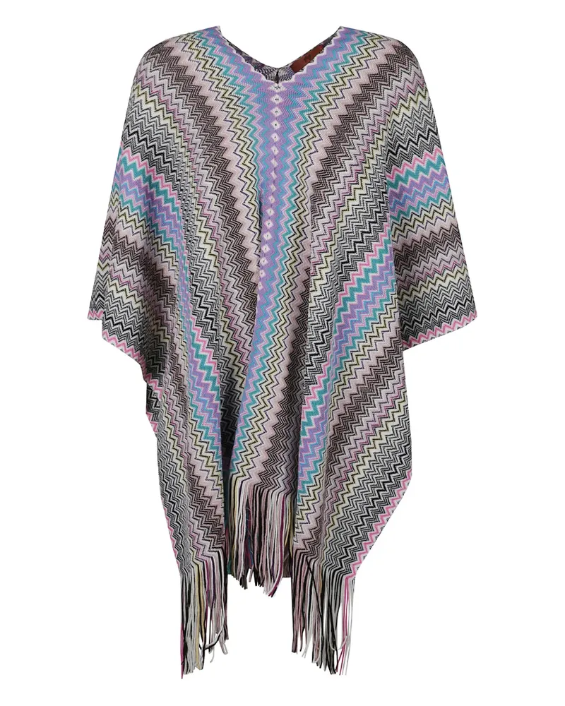 Missoni Poncho mit Zickzackmuster - Violett Violett