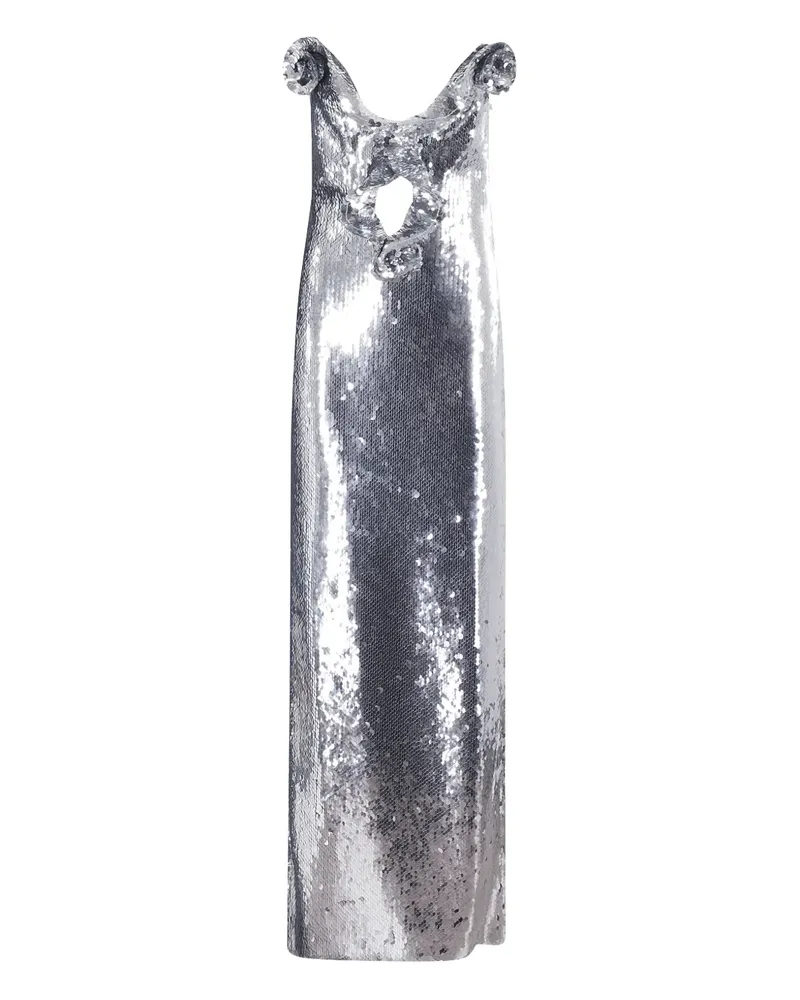 Magda Butrym Abendkleid im Metallic-Look - Silber Silber