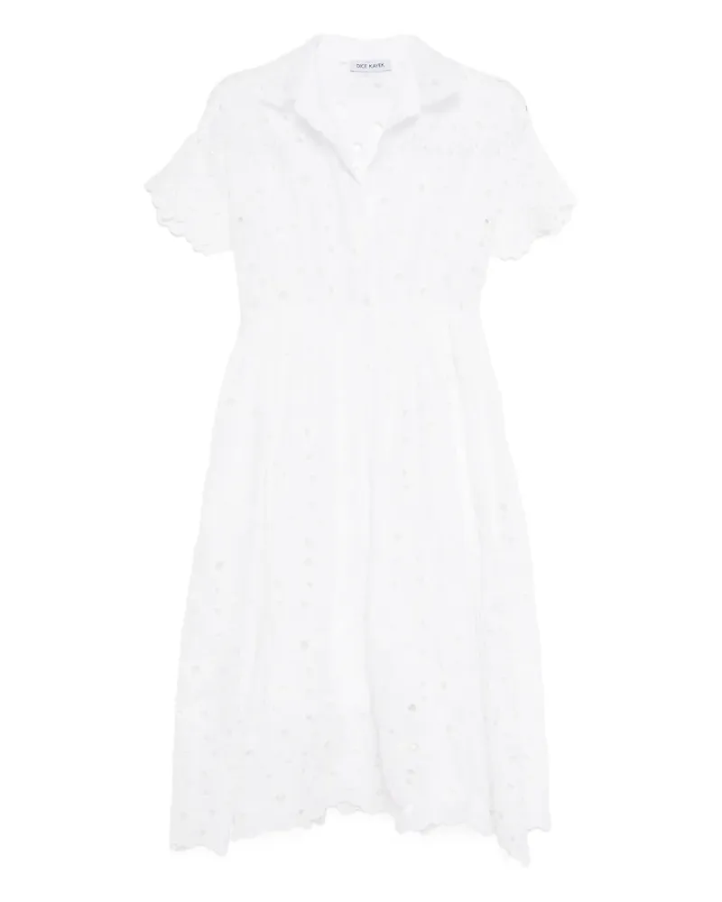 Dice Kayek Midikleid mit Stickerei - Weiß Weiß