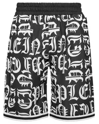 Philipp Plein Shorts mit Logo-Print Schwarz