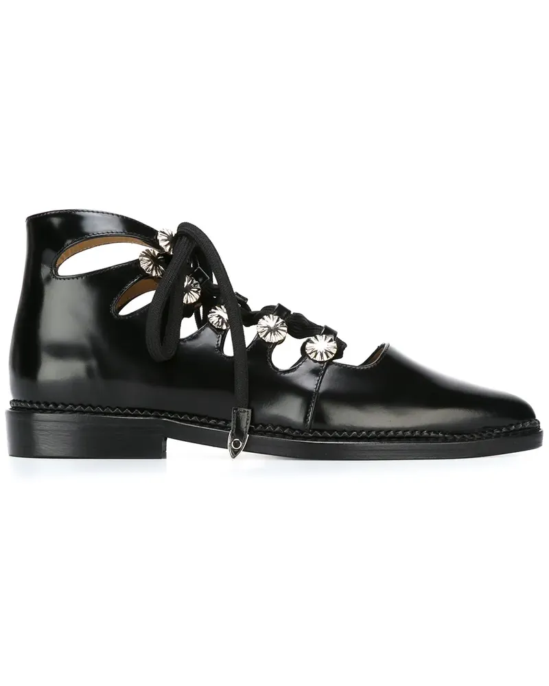 Toga Verzierte Schnürschuhe - Schwarz Schwarz