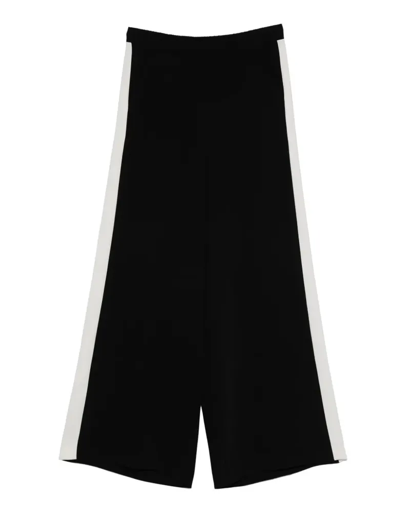P.A.R.O.S.H. P.A.R.O H. Zweifarbige Palazzohose - Schwarz Schwarz