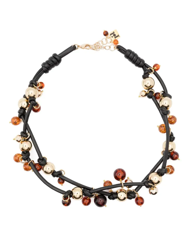 Rosantica Cord Halskette mit Perlen - Gold Gold