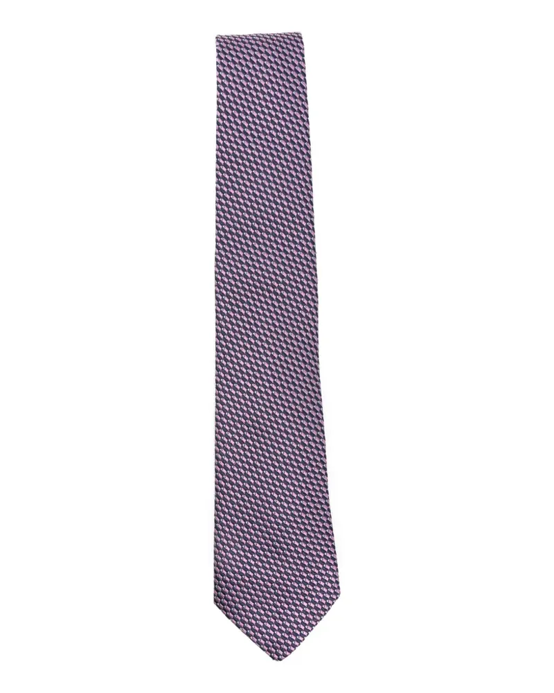 Canali geometric-pattern tie - Blau Blau