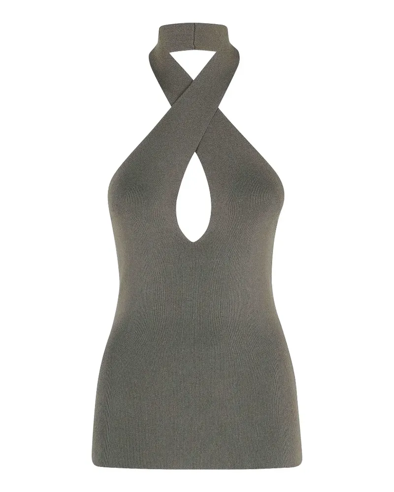 Federica Tosi keyhole halterneck top - Grün Grün