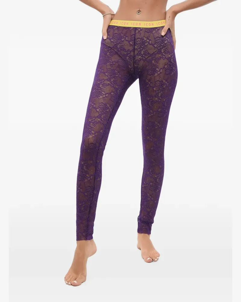 Dsquared2 Icon lace tights - Violett Violett