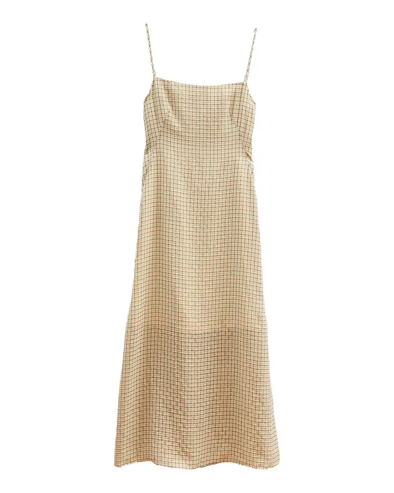 REJINA PYO Kennedy check midi dress - Nude Nude