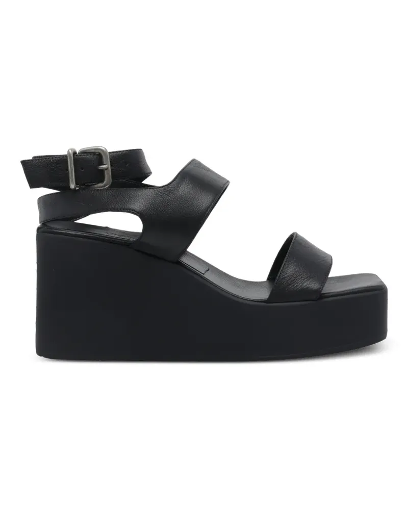 Vic Matié Travel Wedges squared-toe sandals - Schwarz Schwarz