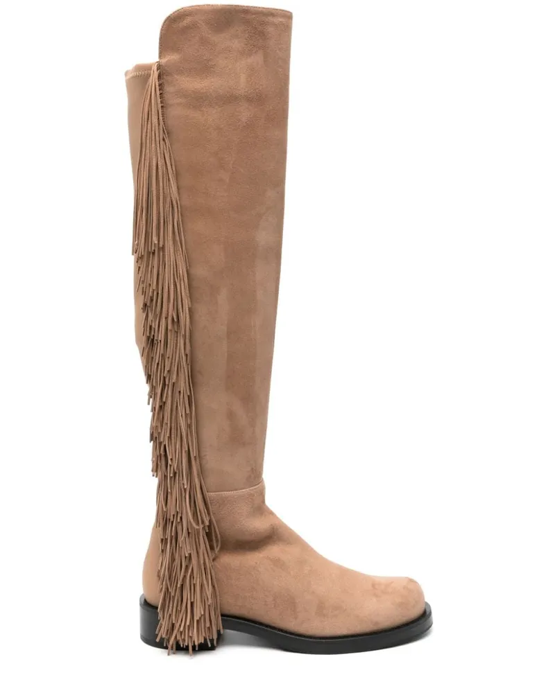 Stuart Weitzman 5050 Bold Crystal Fringe Stiefel 40mm - Braun Braun