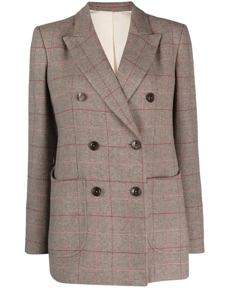 Fortela Doppelreihiger Blazer - Grau Grau