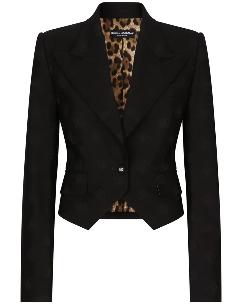 Dolce & Gabbana Blazer aus Monogramm-Jacquard - Schwarz Schwarz