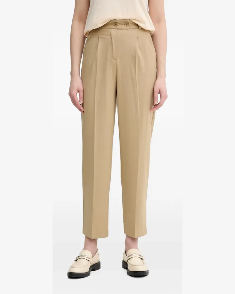 Benetton Straight-Leg-Hose mit Falten - Nude Nude