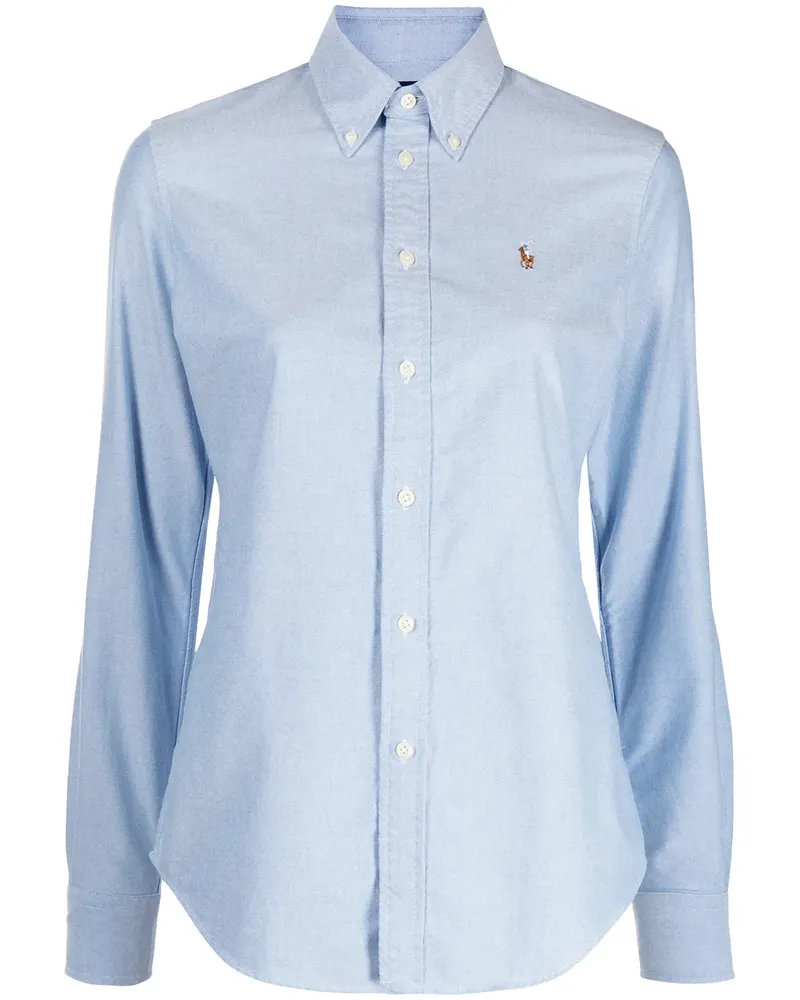 Ralph Lauren Oxford-Hemd mit Logo-Stickerei - Blau Blau