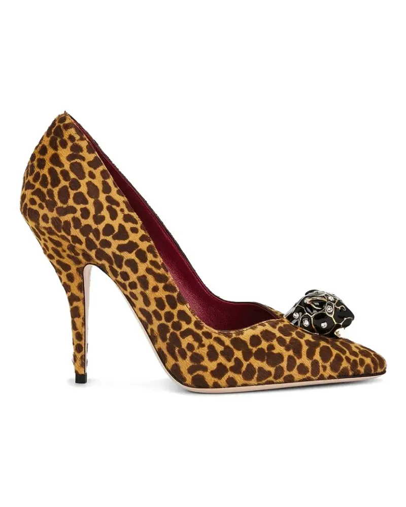 Valentino Garavani Verzierte Pumps mit Leopardenmuster - Nude Nude