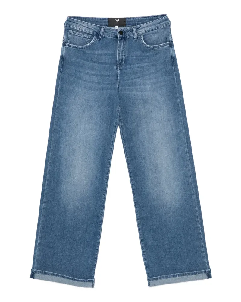 3x1 Charlie cuffed wide-leg jeans - Blau Blau