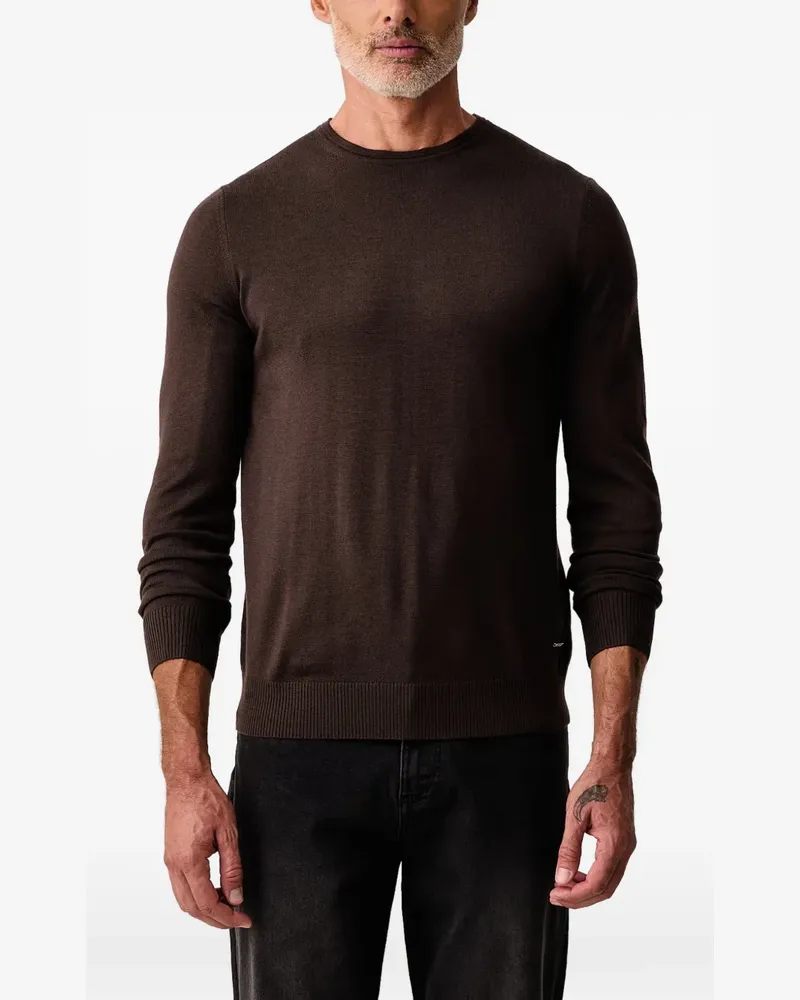 JOOP! logo-plaque crew-neck sweater - Braun Braun