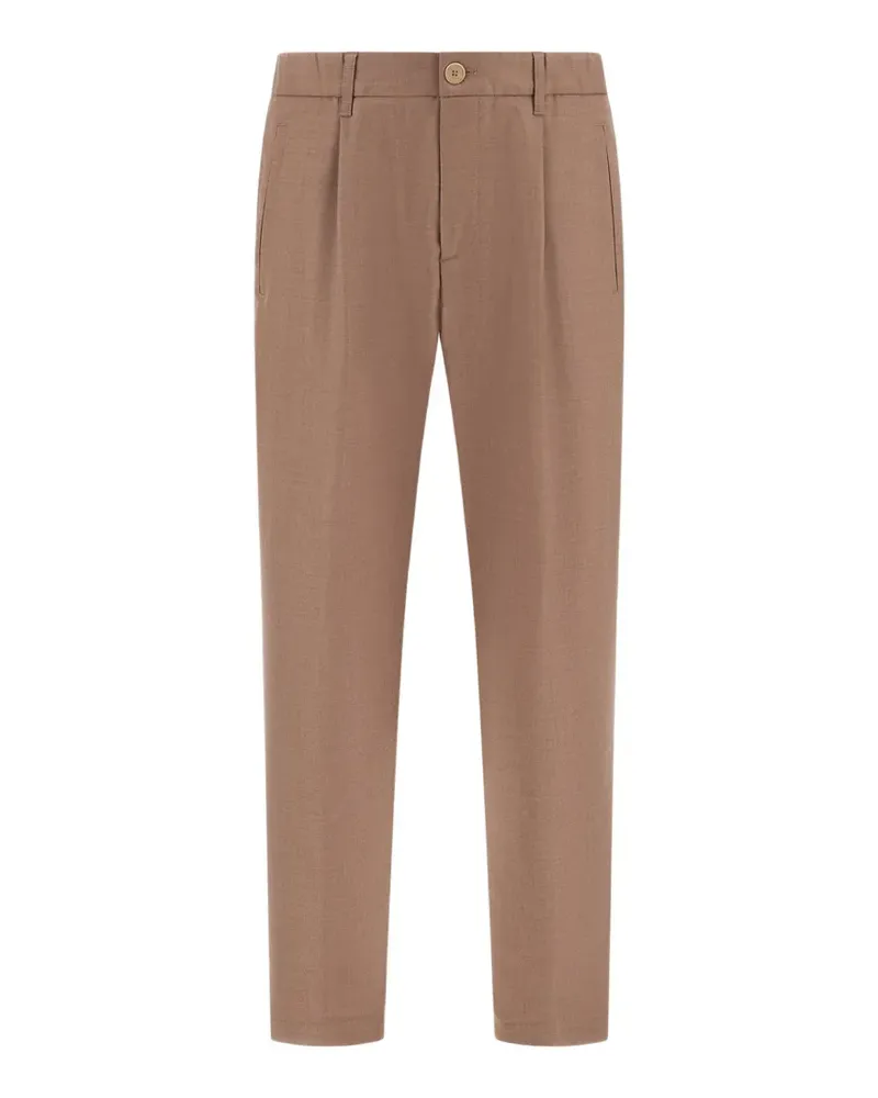Herno Klassische Bundfaltenhose - Braun Braun