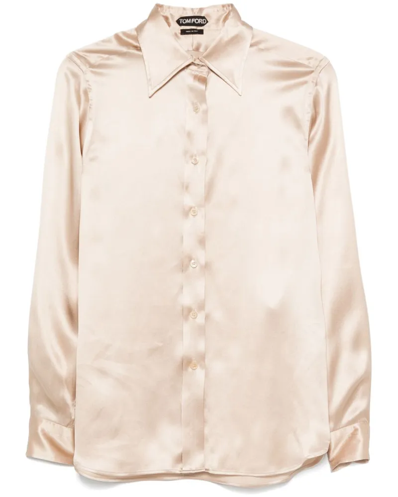 Tom Ford Hemd aus Seide - Nude Nude