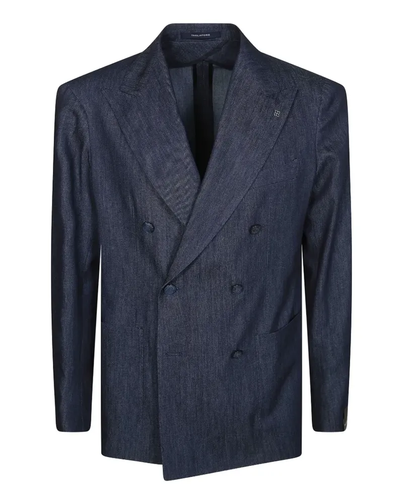 Tagliatore Doppelreihiges Sakko - Blau Blau