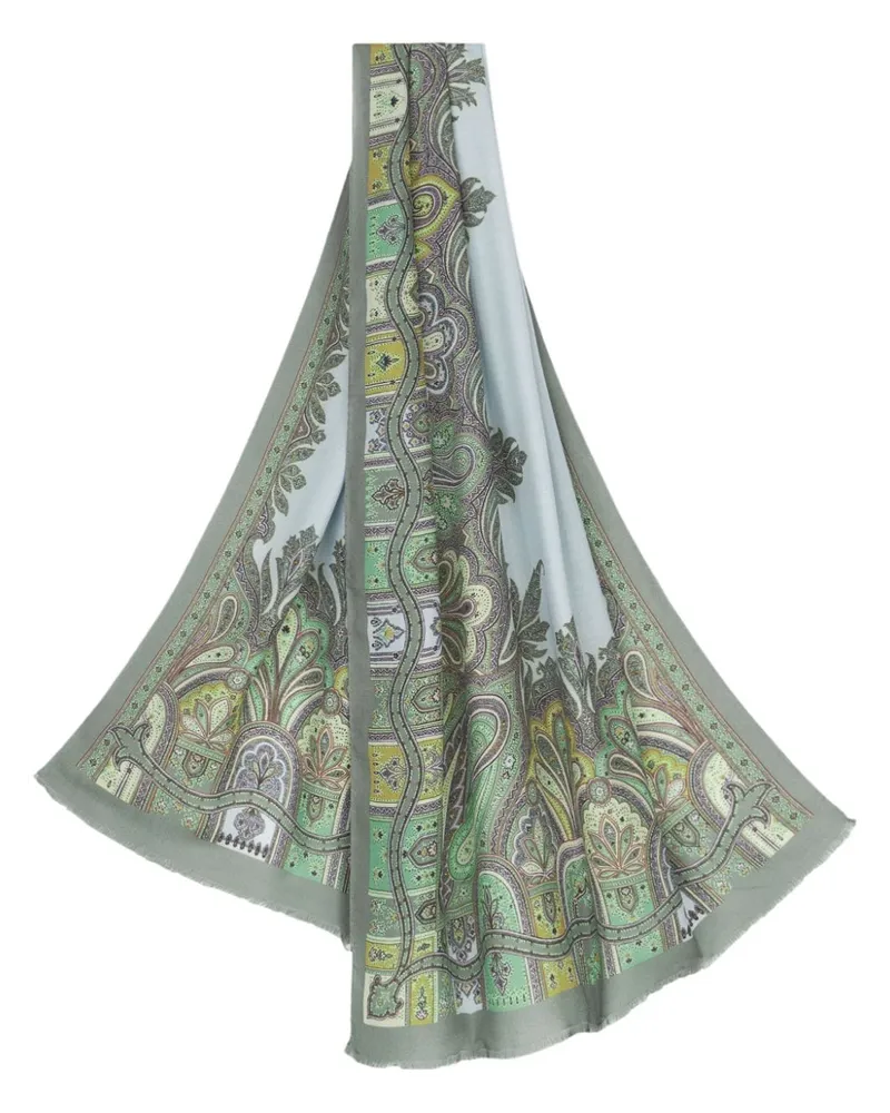 Etro Schal mit Paisley-Print Grün