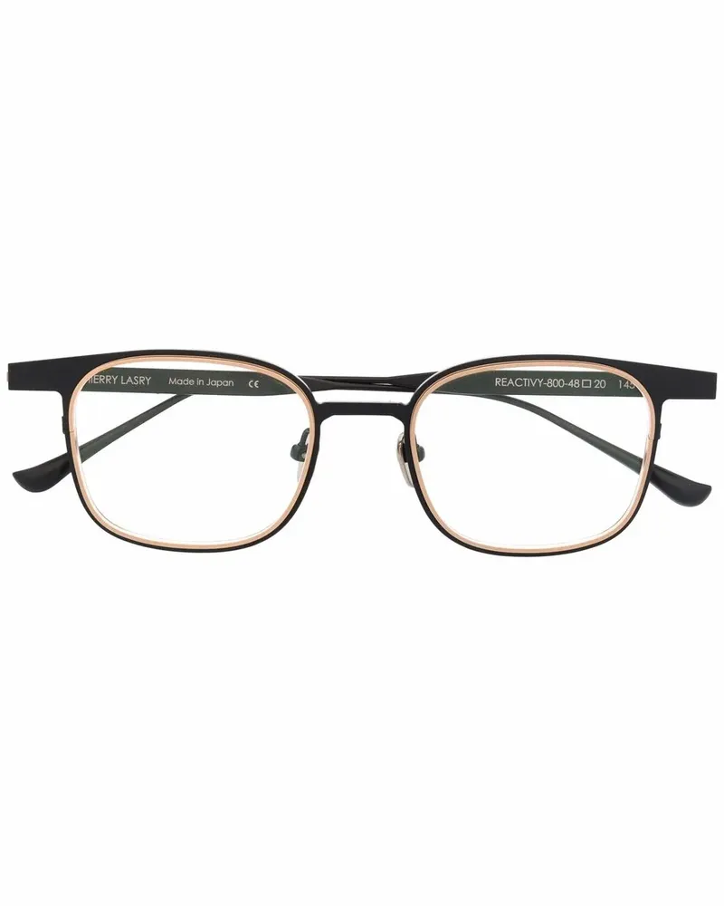 Thierry Lasry Brille mit eckigem Gestell - Schwarz Schwarz