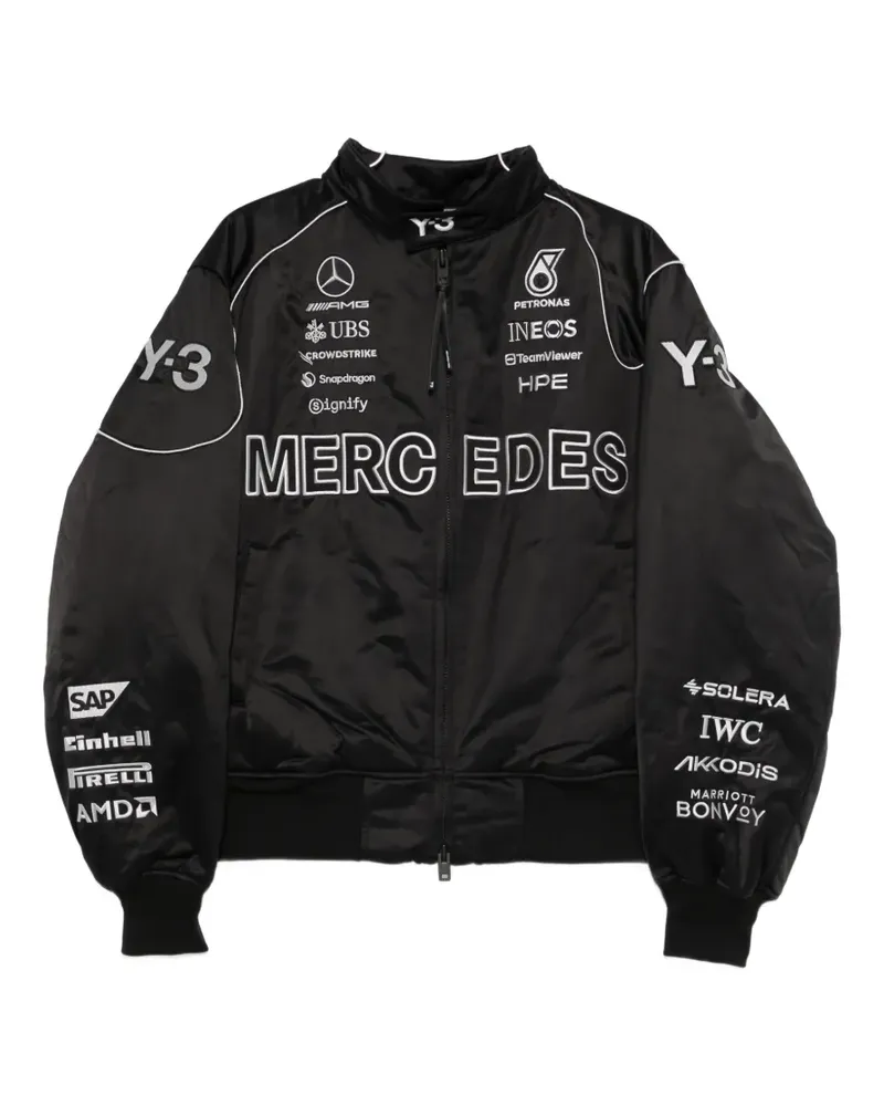 Y-3 x Mercedes-AMG Petronas F1 logo-detail bomber jacket - Schwarz Schwarz