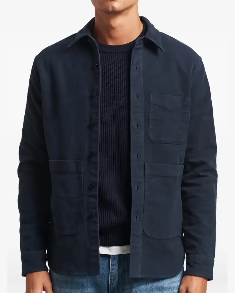 ASPESI Hemdjacke mit Taschen - Blau Blau