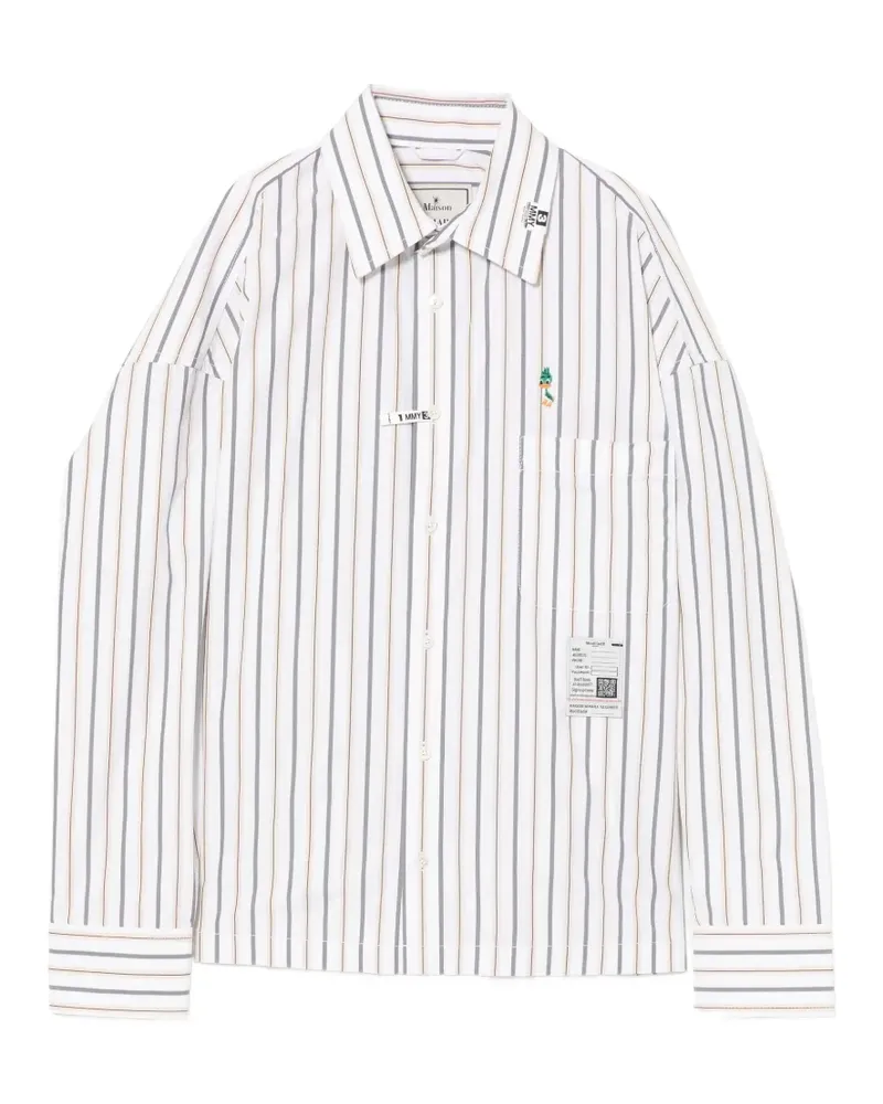 MIHARAYASUHIRO Gestreiftes Hemd - Weiß Weiß