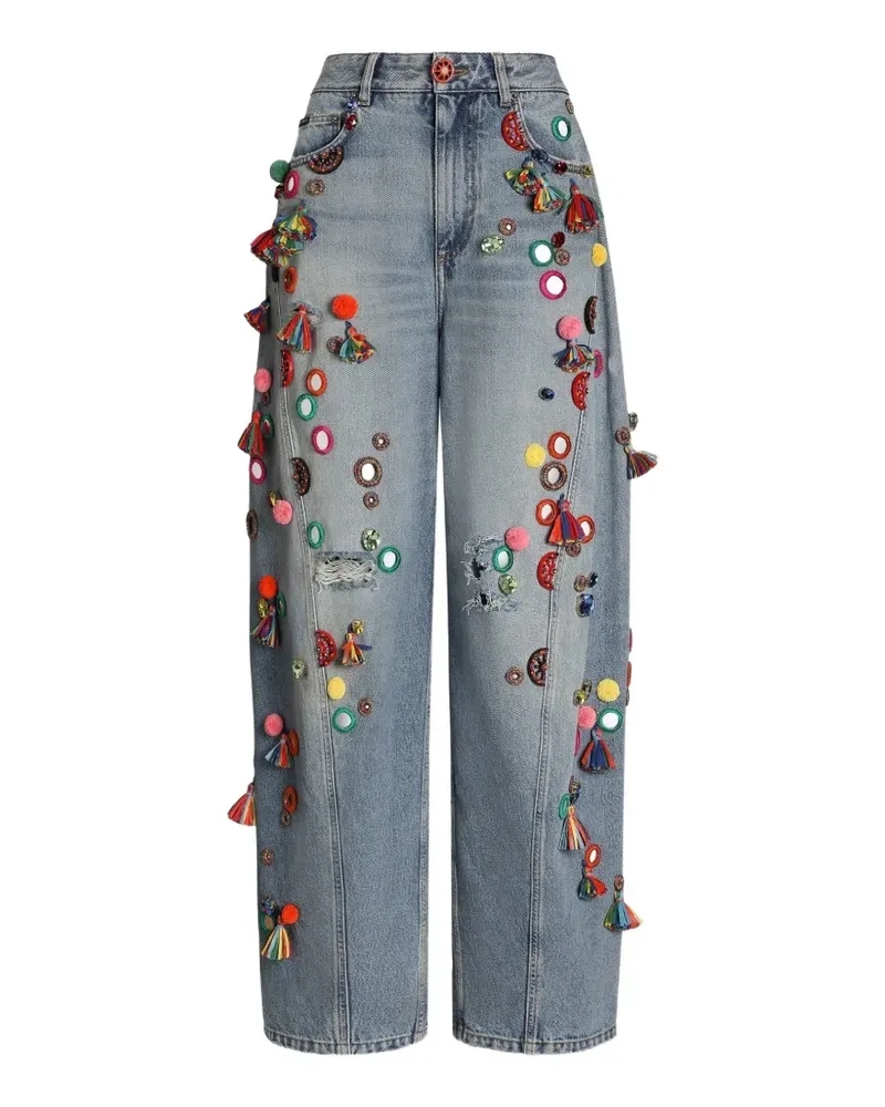 Dolce & Gabbana Jeanshose mit Applikationen - Blau Blau