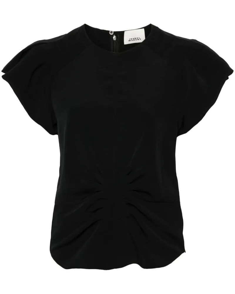 Isabel Marant Tullya Krepptop - Schwarz Schwarz