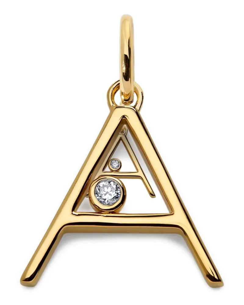 Monica Vinader Anhänger mit Diamant - Gold Gold