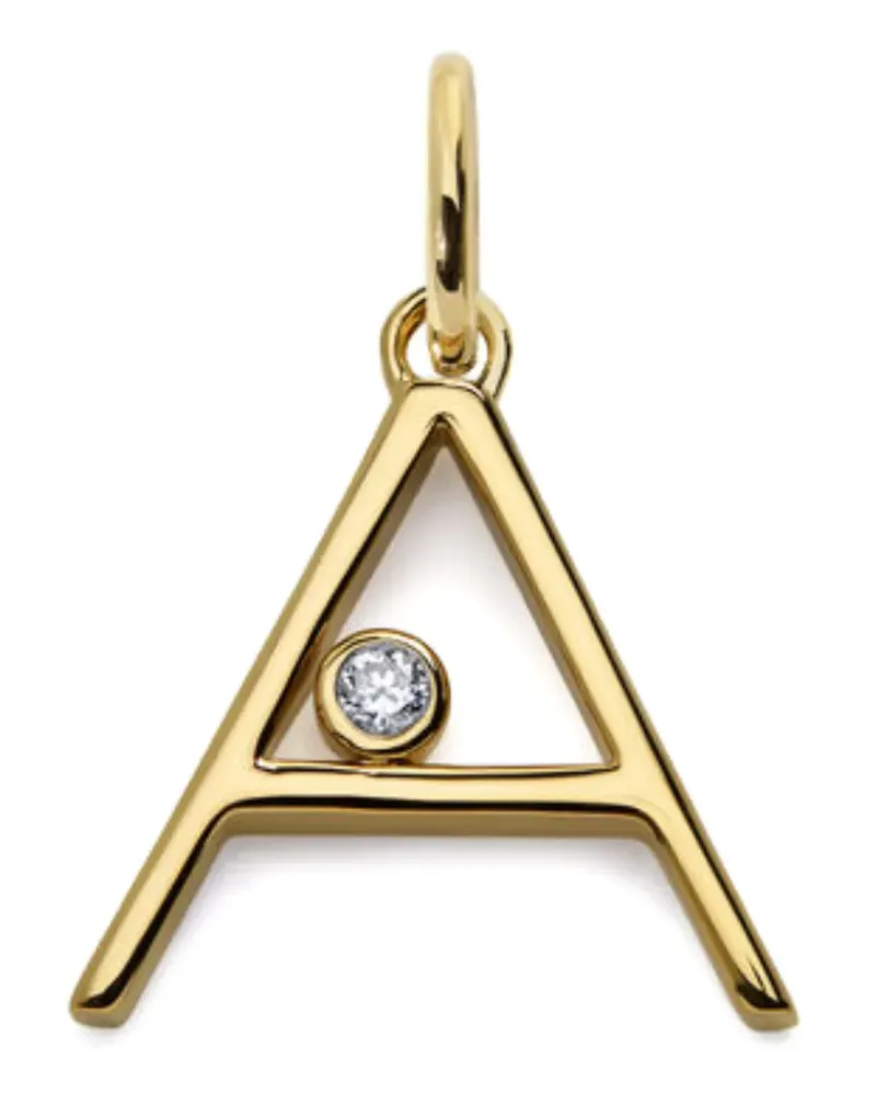 Monica Vinader Anhänger mit Diamant - Gold Gold