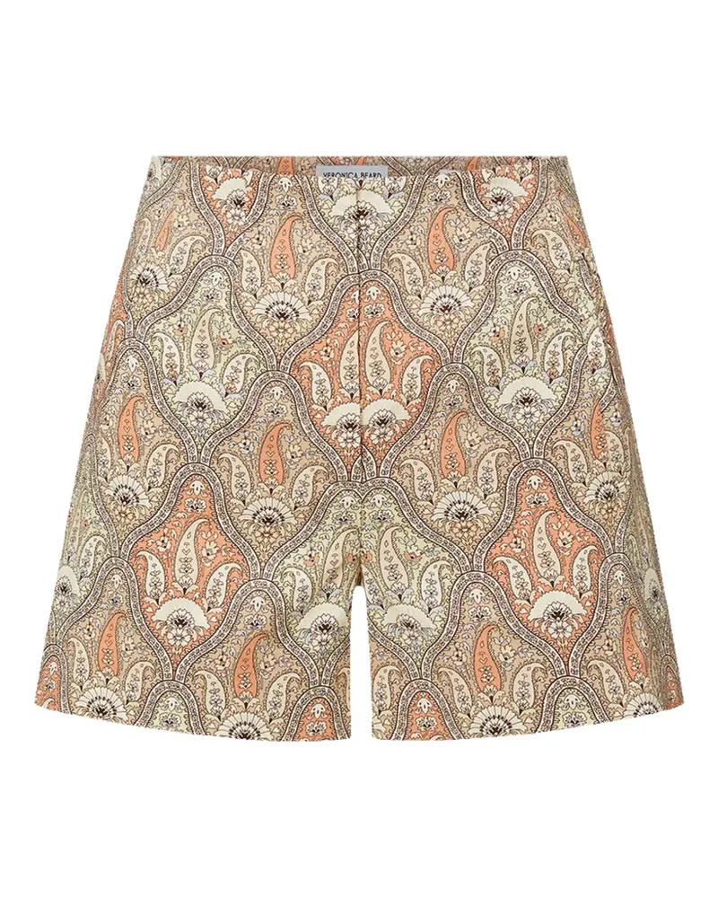 Veronica Beard Jazmin paisley-print shorts - Nude Nude