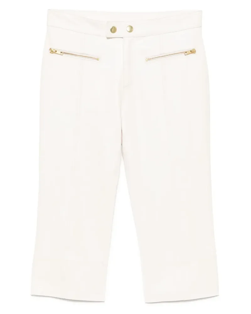 Cynthia Rowley Downtown Cropped-Hose aus Leder - Nude Nude