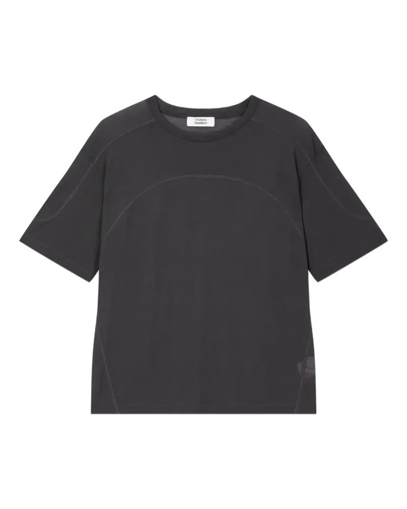 STUDIO TOMBOY T-Shirt mit geradem Saum - Grau Grau