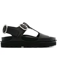 Jil Sander Sandalen mit dicker Sohle Schwarz