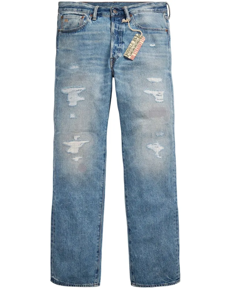 Ralph Lauren Slim-Fit-Jeans mit hohem Bund Blau