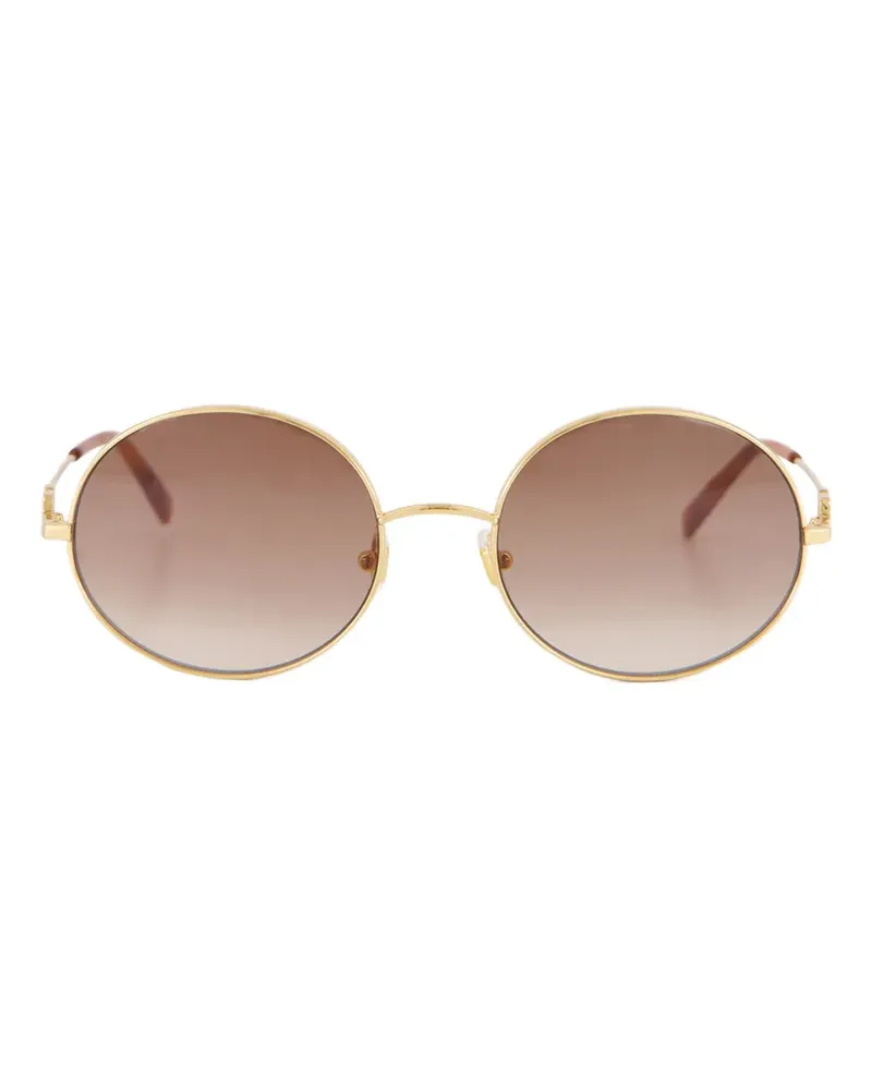 Valentino Garavani VLogo Signature round-frame sunglasses - Gold Gold